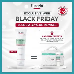 Eucerin DermoPure Gel Nettoyant Triple Action 150ml – Offre Web Black Friday 2025 : Trousse + Format Voyage Offerts